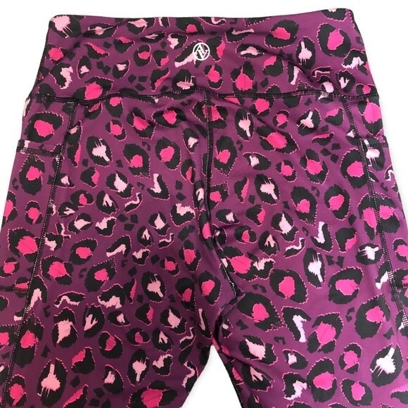 Adrienne Vittadini Sport Leopard Print High Rise Leggings - Picture 4 of 5
